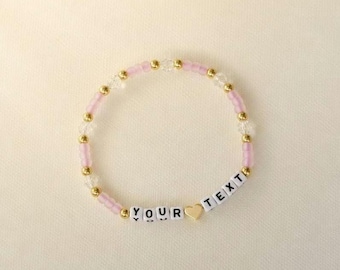 Custom beaded bracelet. 14k gold plated spacer beads.