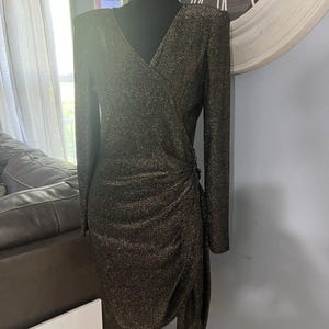 designer glitter dress Illiana Diamante Strap Sequin Mini Dress Silver Black main image 0