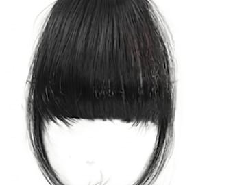 Clip In Air Bangs Hair Extensions | Synthetic Fringe Bangs Hairpiece Natural Look Women wig