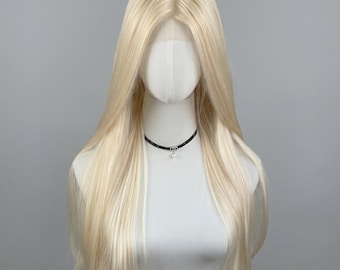 Light Blonde Human Hair Wig | Long Straight Lace Front Natural Silky Look