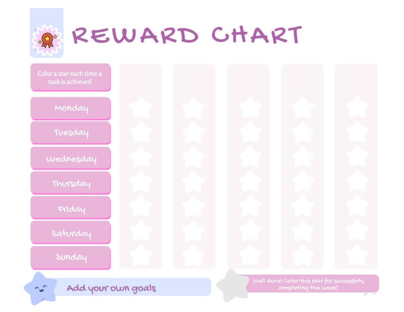 Rewards Progress Report Kids Reward Chart Printable, Behavior Incentive Tracker (digital ...