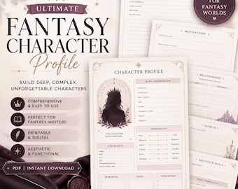 Ultimate Fantasy Character Profile Template