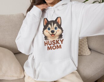 Husky Hoodie | Siberian Husky Mom Sweatshirt | Ice Queen Husky Gift | Cozy Husky Lover Pullover Hoodie | Hooded Sweatshirt Gift