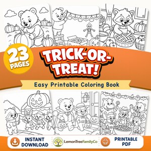 Halloween Coloring Book for Kids Ages 2-6 | Trick-or-Treat Activities | Pumpkin Patch & Costume Fun | Printable PDF
