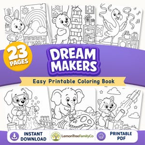 Creative Activities Coloring Book for Kids Ages 2-6 | Imagination Coloring Pages | Toddler Preschool Printable PDF