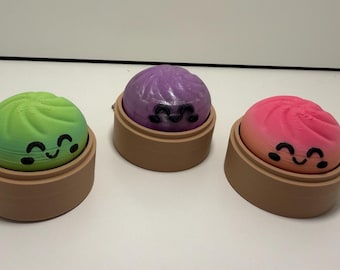 Dumpling Clicker Desk Toy – Kawaii Sensory Gadget, Stress Relief Fidget, PLA Material