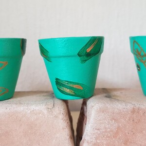 Vaso da fiori dipinto a mano, verde