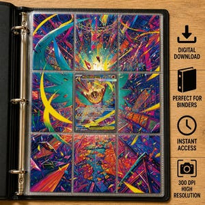 Pokemon Extended Binder Art | Mega Hawlucha ex SIR | Full Art for 9-Pocket Binder | Ascended Heroes | Printable Digital Download