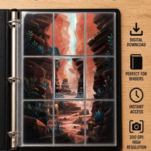 Pokemon Extended Binder Art | Charmander 151 IR | Full Art for 9-Pocket Binder | Scarlet & Violet 151 | Printable Digital Download