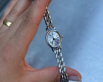 Silver Women Watch: Bracelet Elegant WristWatch,Minimalist Jewelry Watch, Gift for Her