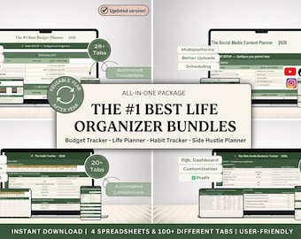 Ultimate 2026 Budget Planner Google Sheets | Annual Budget Template, Monthly Paycheck Budgeting Tracker, Debt Payoff Calculator, Net Worth
