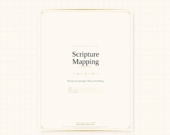 Scripture Mapping Workbook | Printable Bible Study Journal (PDF Download)