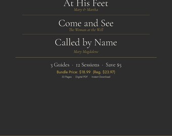 Women's Bible Study Bundle | New Testament Women | 3 Small Group Guides | Mary Magdalene PDF