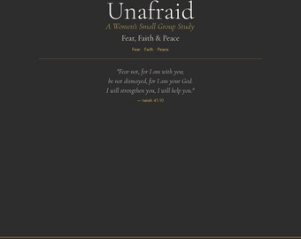 Women's Bible Study PDF | Unafraid Small Group Guide | 4-Session Study on Fear & Peace