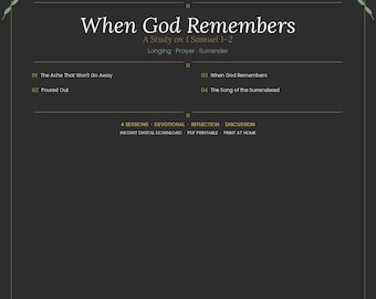 Hannah Women's Small Group Study | 4-Session Bible Study Printable | Prayer Surrender Longing | PDF Download