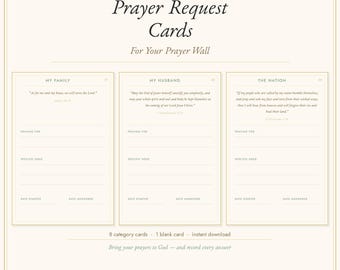 Prayer Request Cards | Christian Faith Prayer Wall Kit (Digital Download)