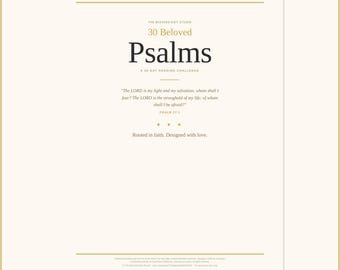 30 Beloved Psalms Reading Challenge Tracker | Faith Journal (PDF Download)