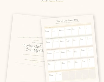 30-Day Child Prayer Journal, School Year Challenge, Christian Mom Printable (Instant Download)