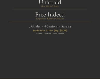Women's Bible Study Bundle | Heart & Freedom | Unafraid + Free Indeed | Fear Peace Forgiveness