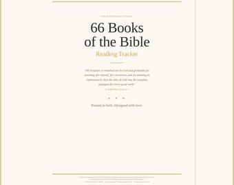 66 Books Bible Reading Tracker | Faith Journal, Scripture Log (PDF Download)