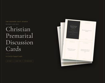 Christian Premarital Discussion Cards for Engaged Couples (PDF Download)