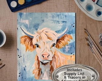 Country Cow | DIY Paint Party | In Home Party | Instant Download | Instructions | Supply List