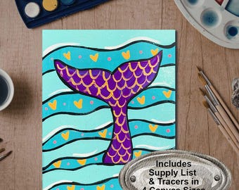 Mermaid Tail Painting Kit | DIY In-Home Party (Digital Download)