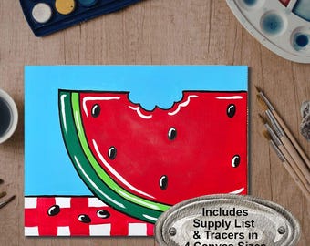 Watermelon Picnic Painting Kit | DIY In-Home Party (Digital Download)
