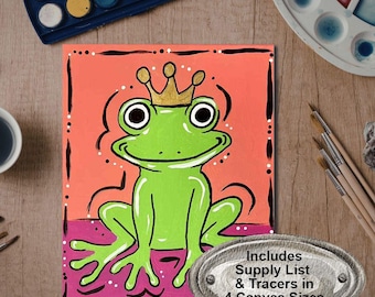 Frog Prince Painting Tutorial | DIY Acrylic Art (Digital Download)