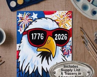 Celebration Eagle | DIY Paint Party | In Home Party | Instant Download | Instructions | Supply List