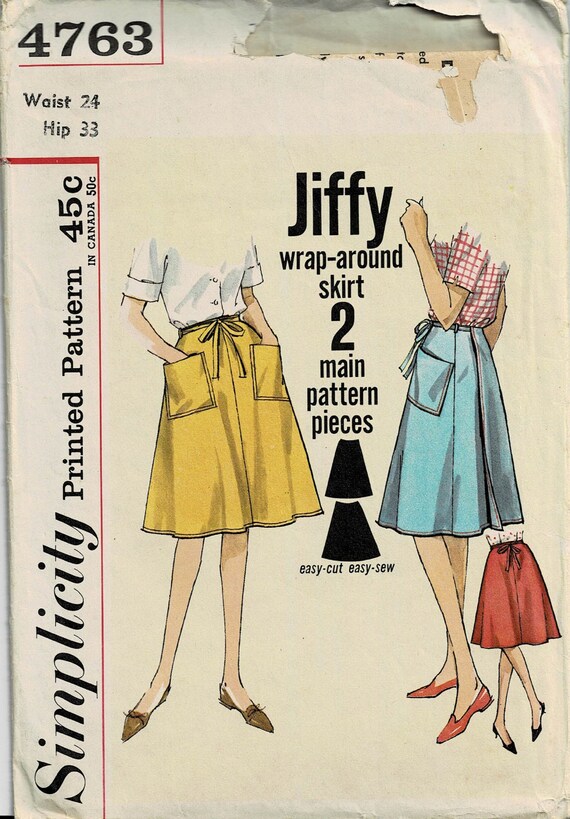 wrap around skirt pattern simplicity
