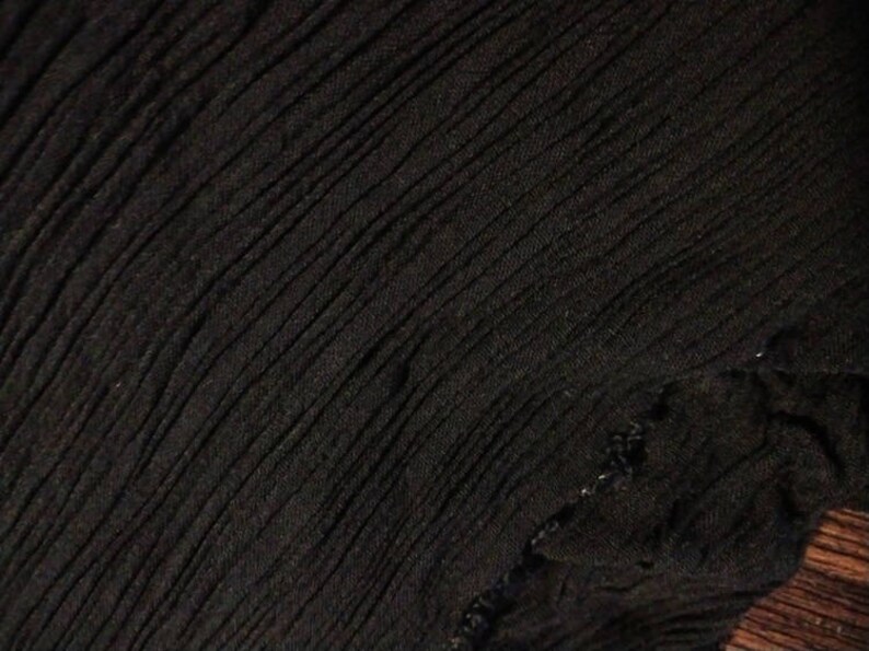 Black Crinkled Fabric 46 Wide Broomstick Skirt Fabric Etsy