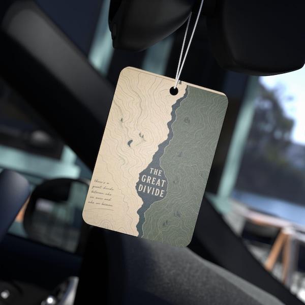 The Great Divide Air Freshener | Noah Kahan Car Accessory | Mountain Road Trip Gift | Americana Car Decor | Retro Travel Aesthetic