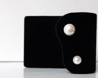 Sterling silver white shell stud earrings with butterfly backs