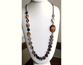 Agate and copper necklace
