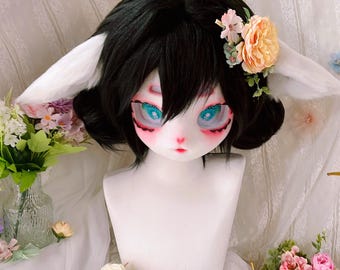 Kig Fursuit Full Set, Anime Dollcore Creepy Cute Costume Head Paws Tail