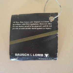 Vintage B&L Ray-Ban Outdoorsman solglasögon – guldfärgade bågar, B-15 linser, 58-14, hängetikett, fodral, tillverkade i USA bild 17