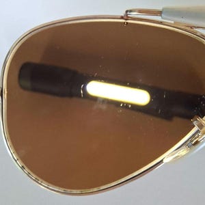 Vintage B&L Ray-Ban Outdoorsman solglasögon – guldfärgade bågar, B-15 linser, 58-14, hängetikett, fodral, tillverkade i USA bild 9