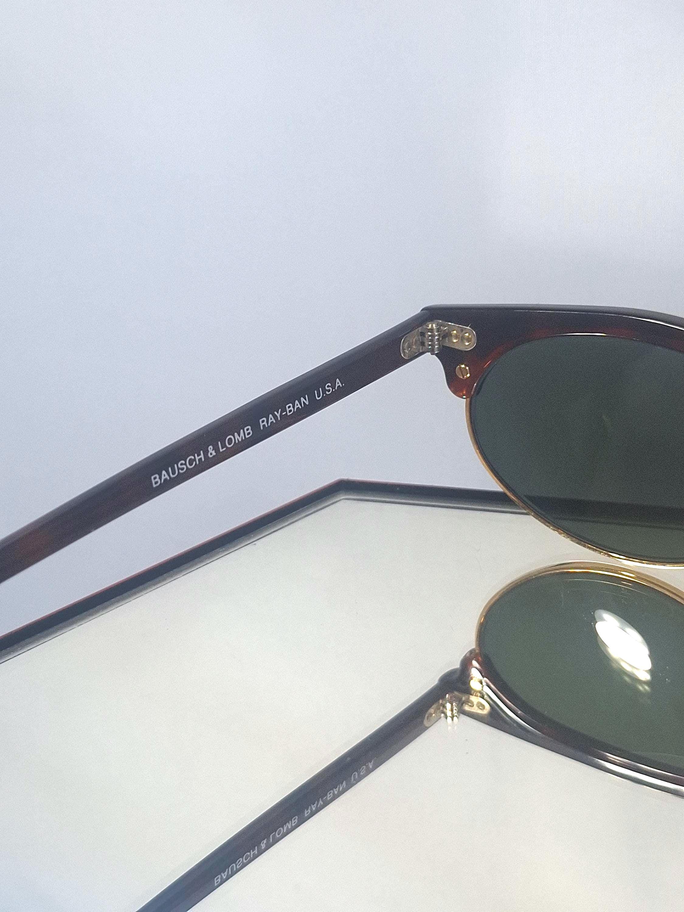 Vintage Ray-ban B&L W1264 Clubmaster Oval Tortoise Sunglasses