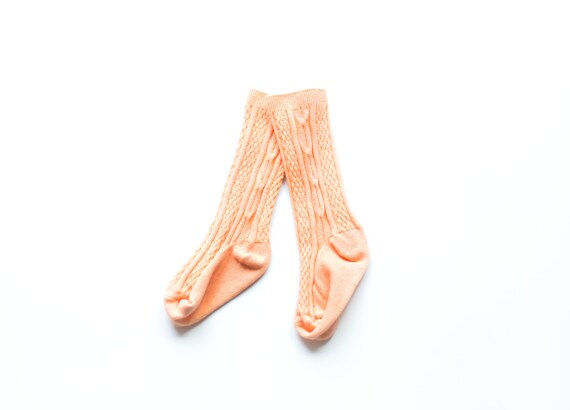 orange knee high socks