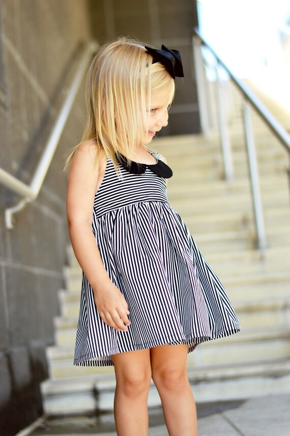 bebe black and white striped dress Teen Daria Mini Dress | Wavy Stripe main image 1