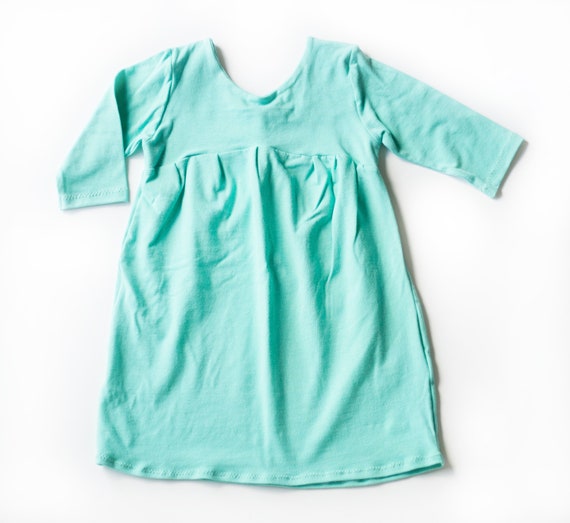 Robe turquoise Robe en tricot bleu manches Robe d'hiver