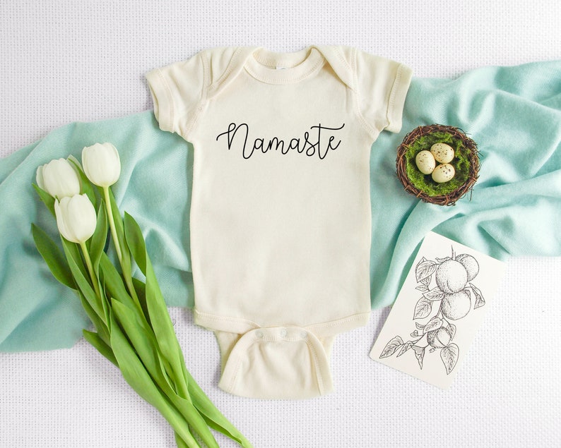 Hello Tee Namaste shirt for Babies. Baby Gifts Namaste Bodysuits Bonjour Shirt Newborn Outfit Hello Bodysuit