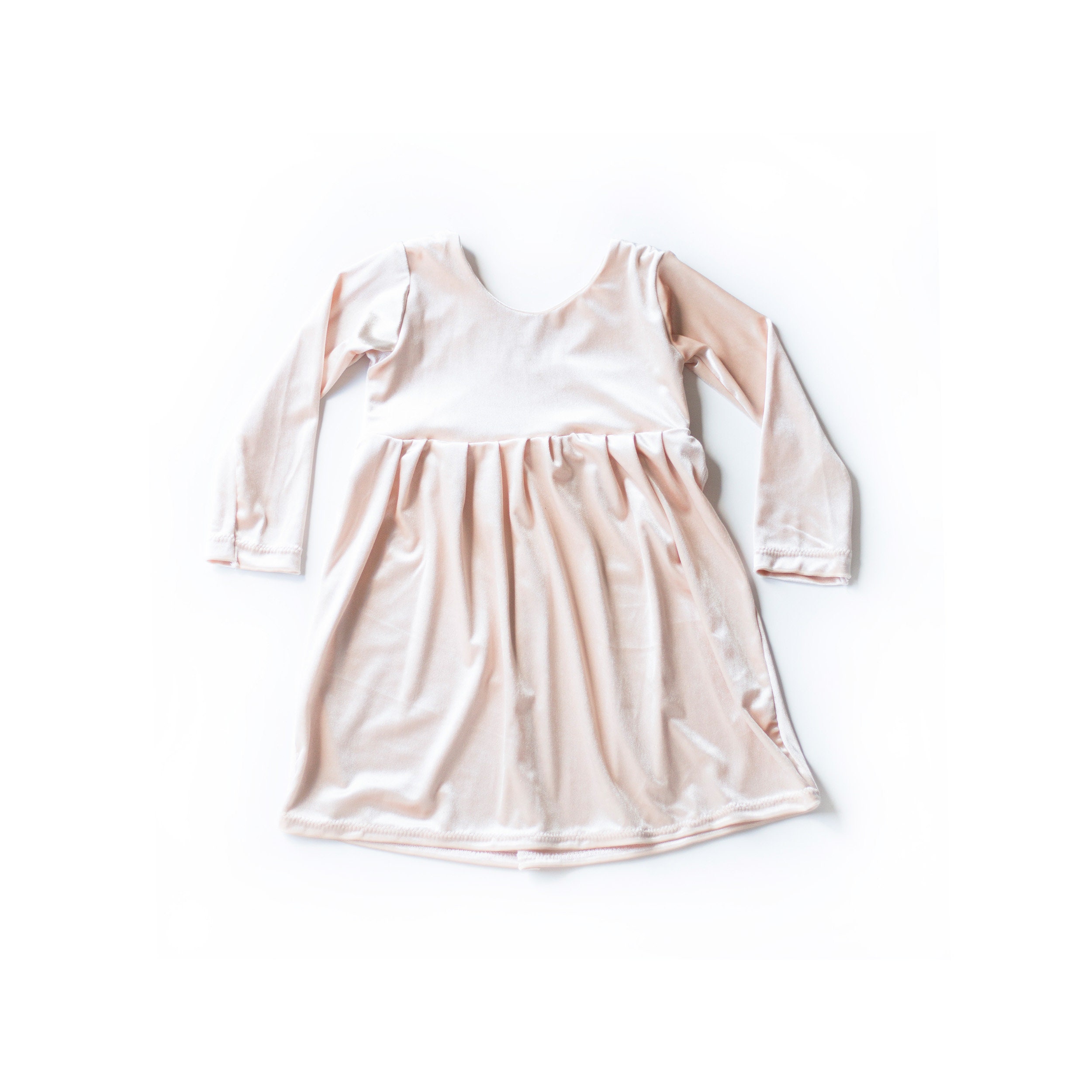 Champagne Velvet Long Sleeve Dress - Etsy Canada