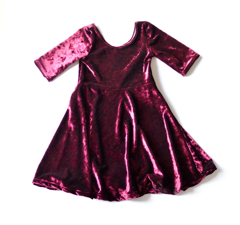 Crushed Velvet Swing Dress. Fall Dress. Kids Dresses. Toddler Etsy