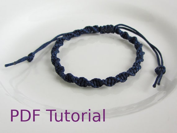 PDF Tutorial Half Square Knot Spiral Macrame Bracelet Pattern, Instant  Download Macrame Bracelet Tutorial, DIY Friendship Slider Bracelet 
