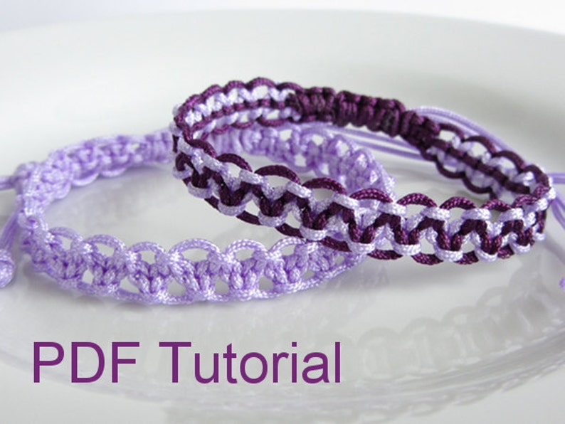 PDF Tutorial Alternating Square Knot Macrame Bracelet Pattern Etsy
