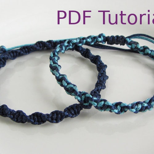 PDF Tutorial Square Knot Macrame Bracelet Pattern Instant - Etsy