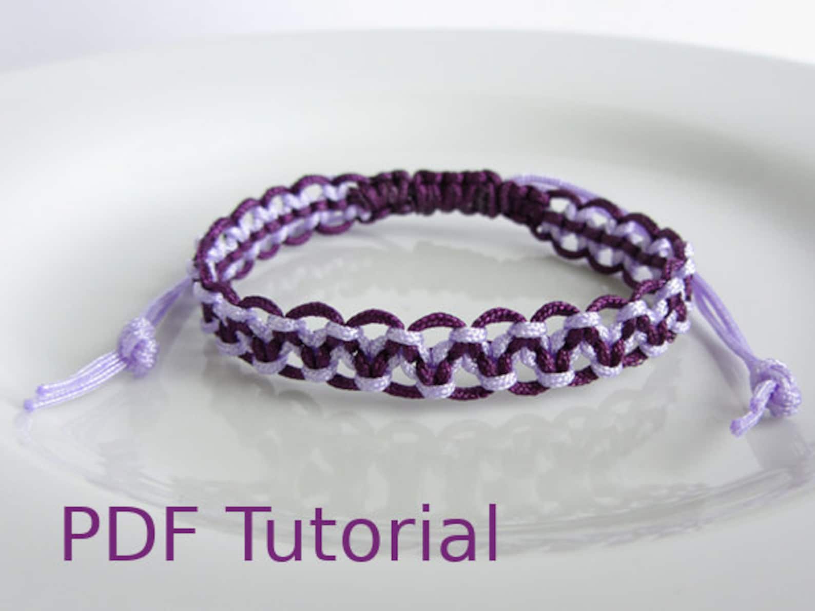 PDF Tutorial Alternating Square Knot Macrame Bracelet Pattern Etsy