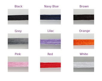 1mm Width Macrame Knotting Cord, 5m Waxed Nylon Cord, Navy Blue Lilac Orange Pink Red White, Destash, Choose Your Colour